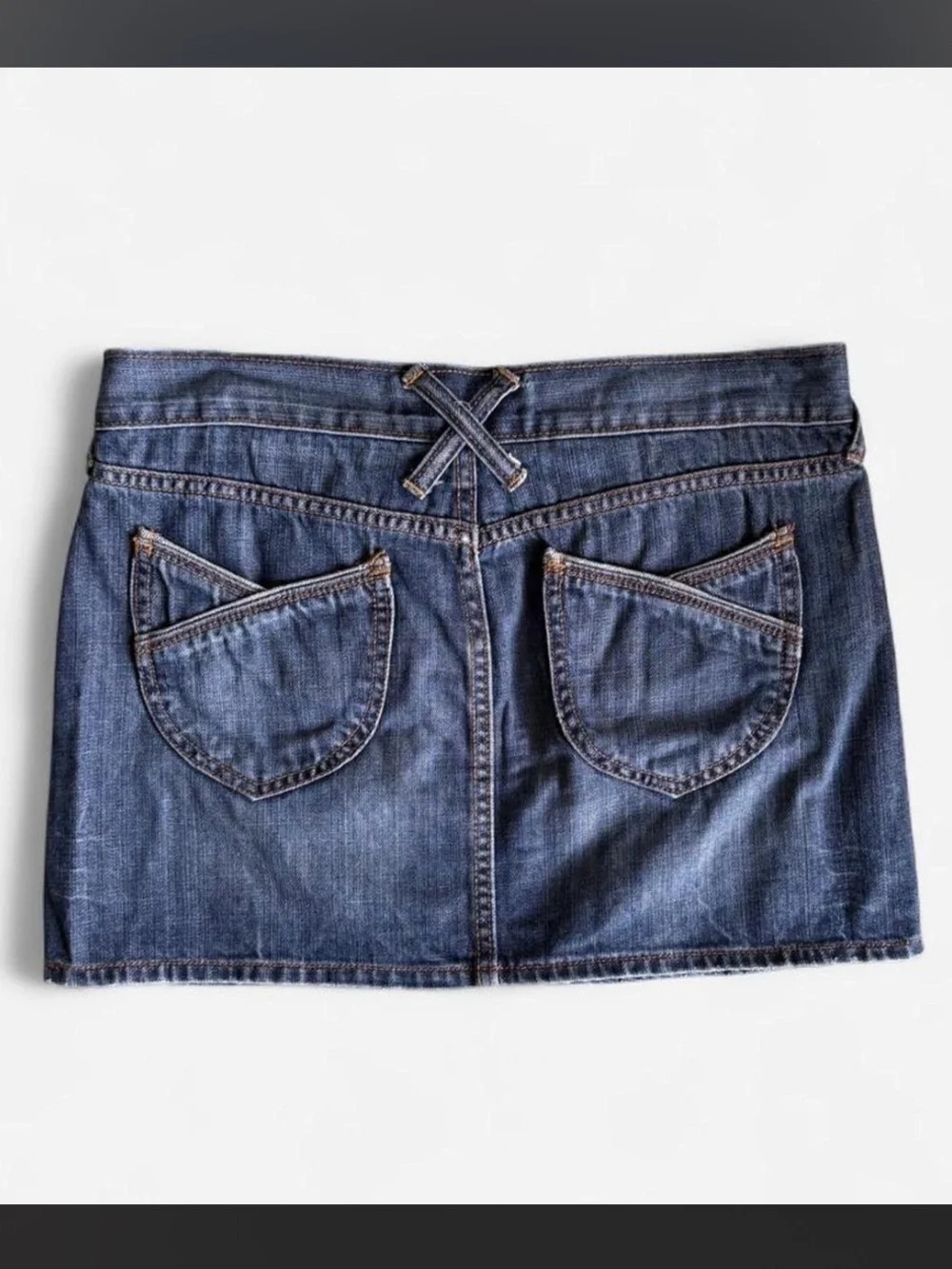 Denim Mid-Rise Mini Skirt <3